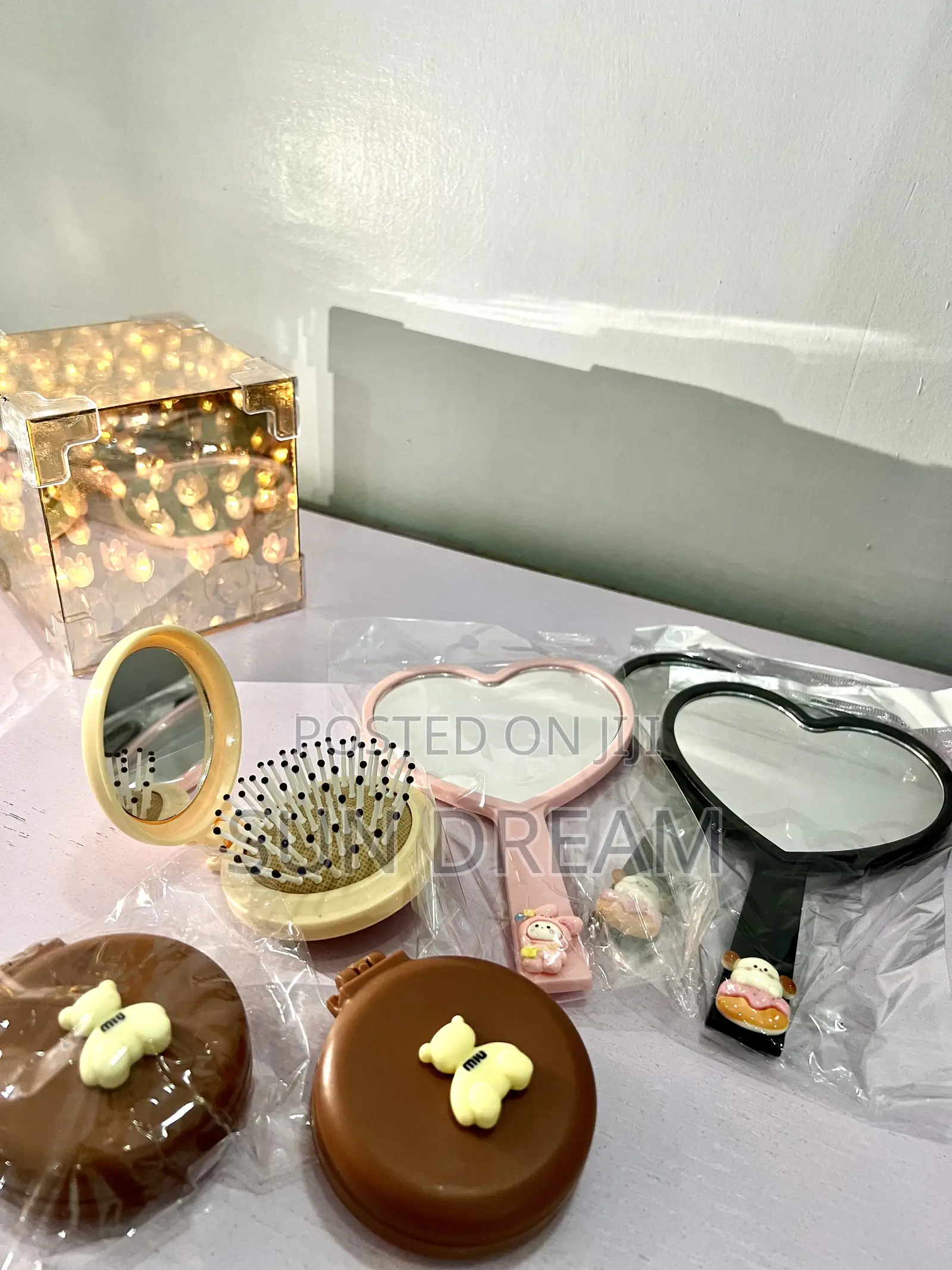 Mirror With Brush Make Up Mirror Wholesale Brown Bear Gift