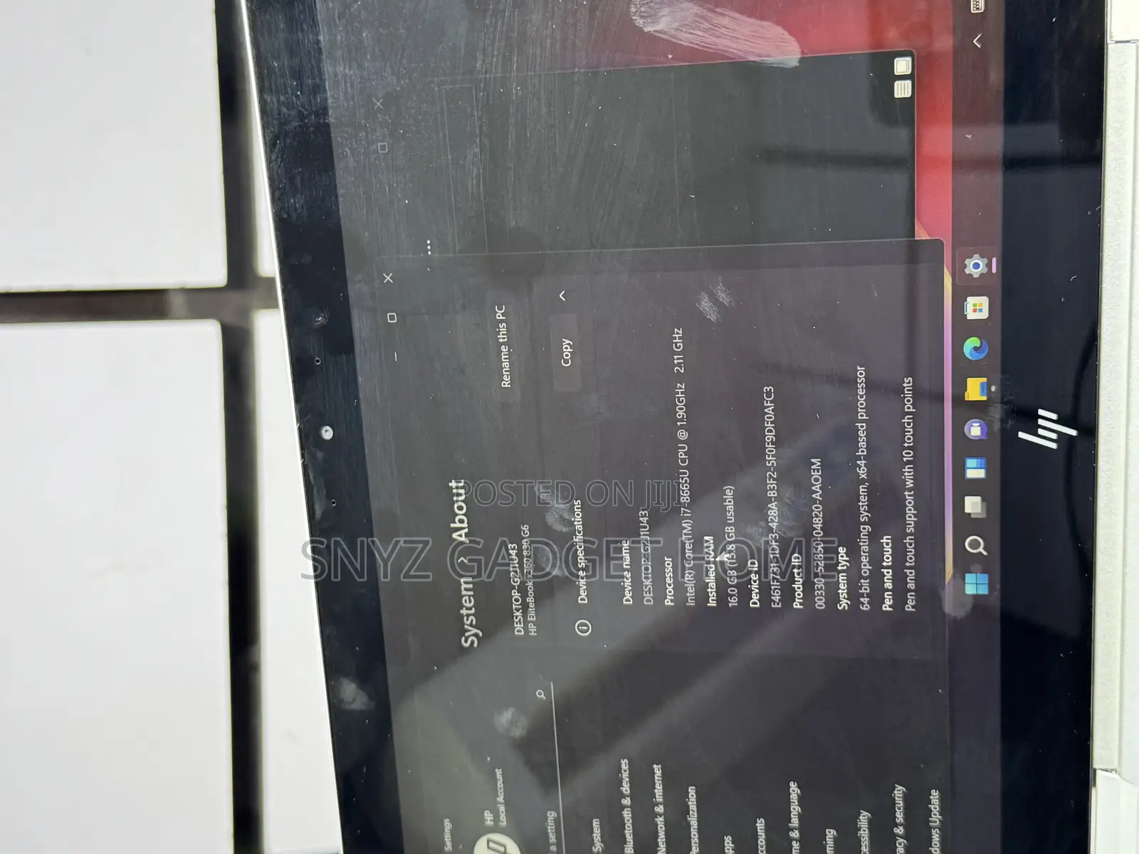Laptop HP EliteBook X360 830 G6 16GB Intel Core I7 SSD 512GB