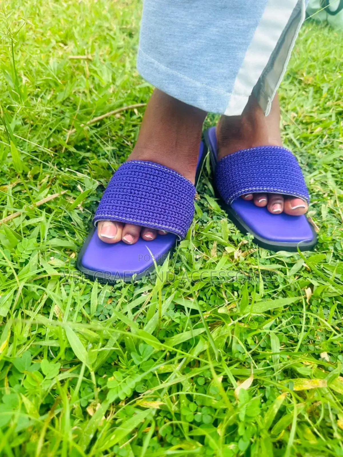 Crochet Slides-Purple