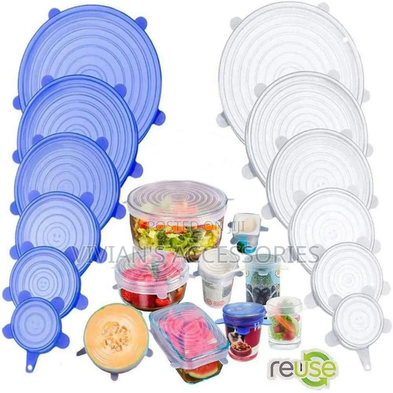 6pcs Silicone Food Cover
