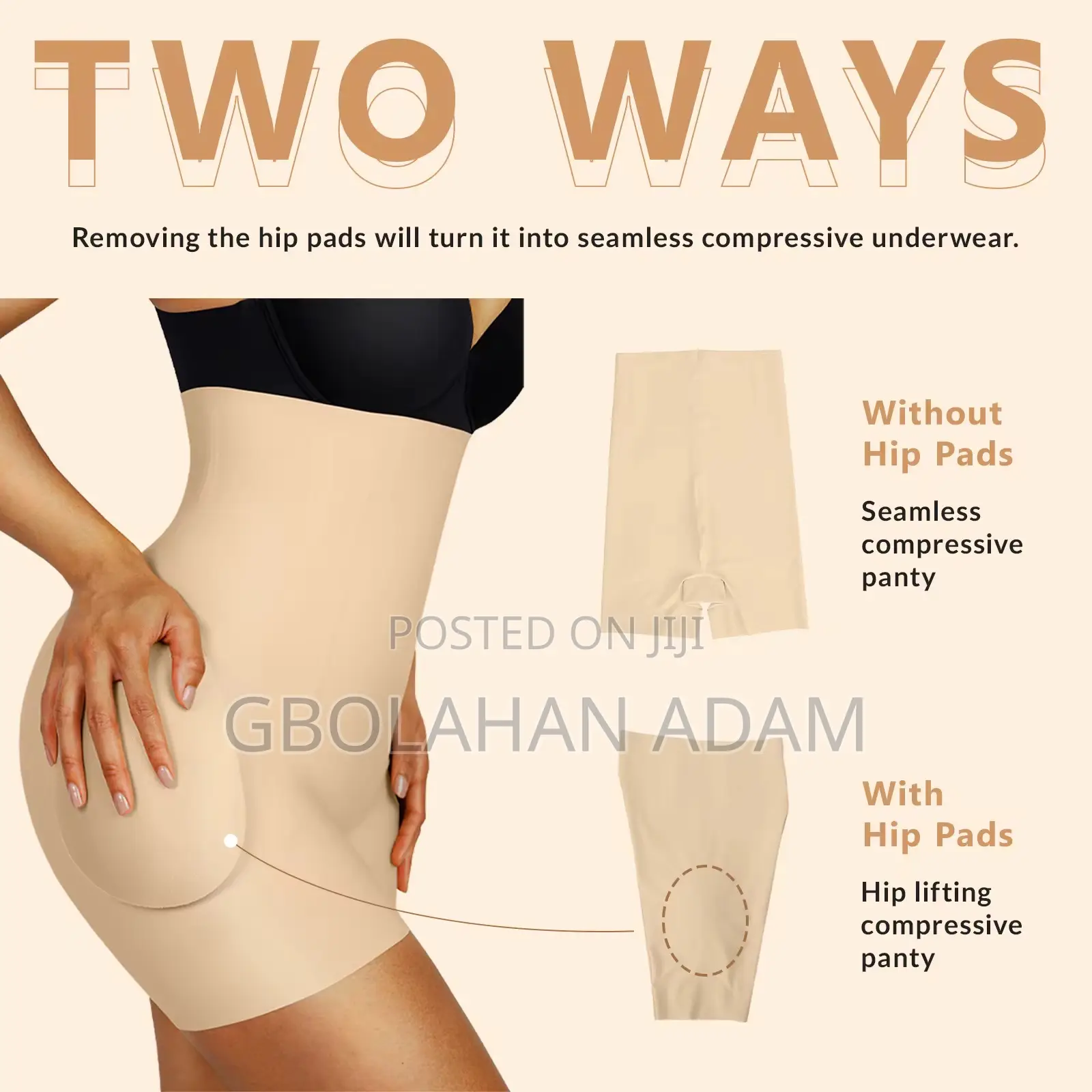 Abdominal Tummy Control Shorts With Removable Hip Pads