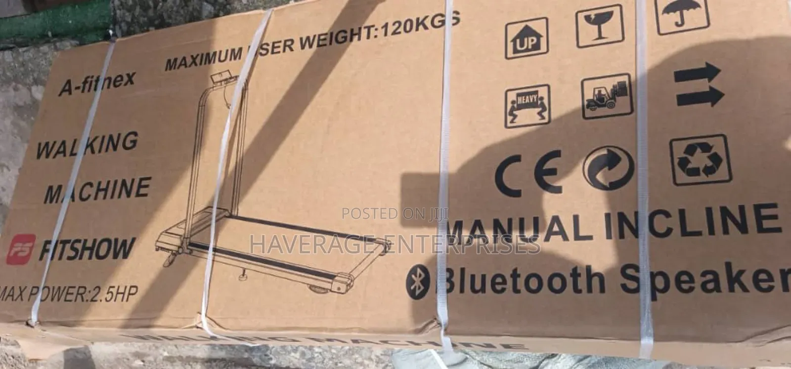 2,5hp Platform Treadmill With Manual Incline, Bluetooth Speakers 120kg