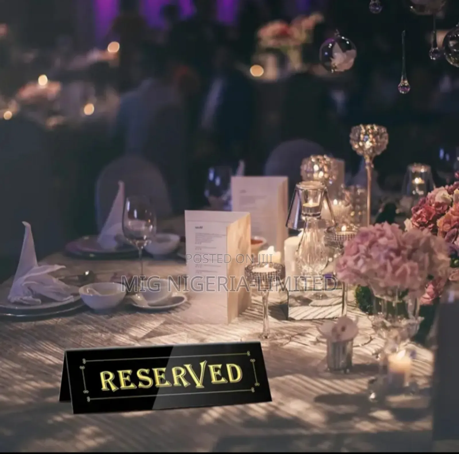 Table Tent Sign Black Acrylic Reserve Seating Signs Reserved Signs