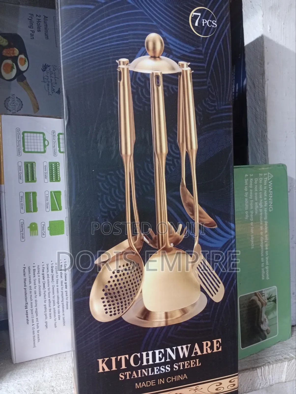 Qaulity 7pcs Gold and Silver Cooking Tools Set