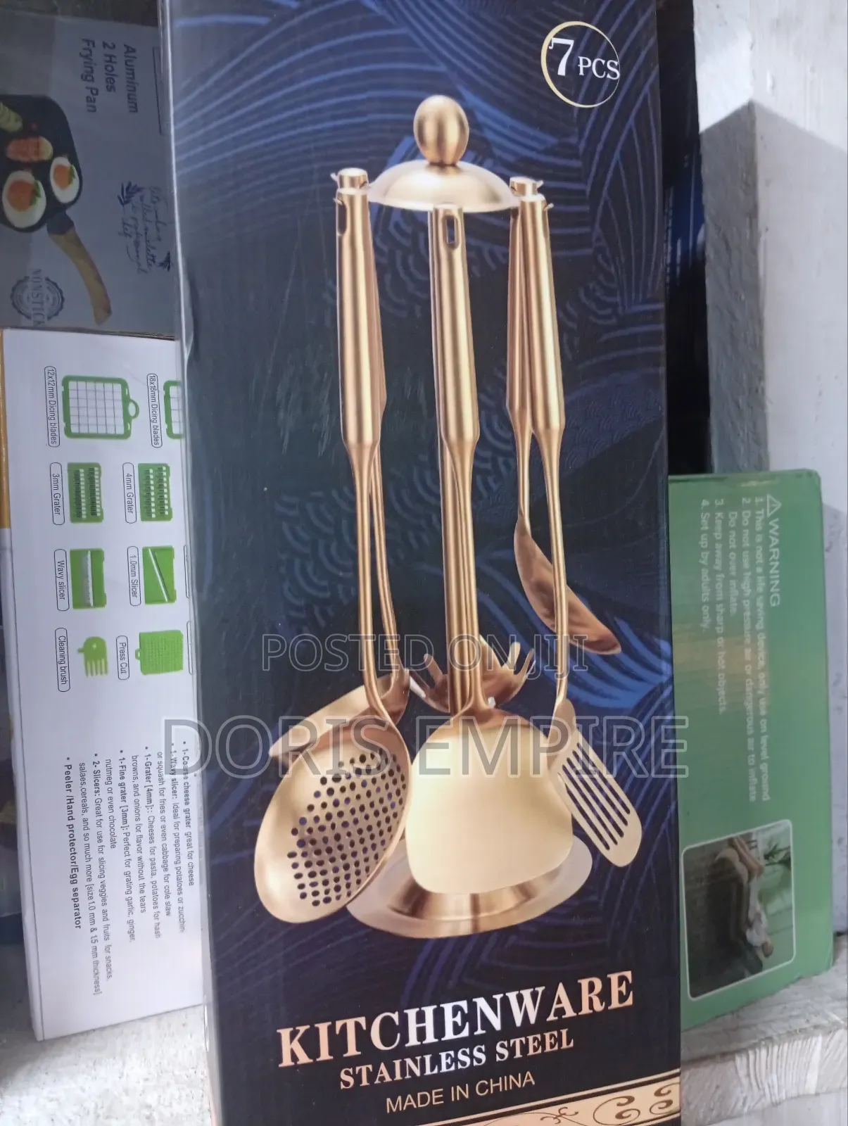 Qaulity 7pcs Gold and Silver Cooking Tools Set