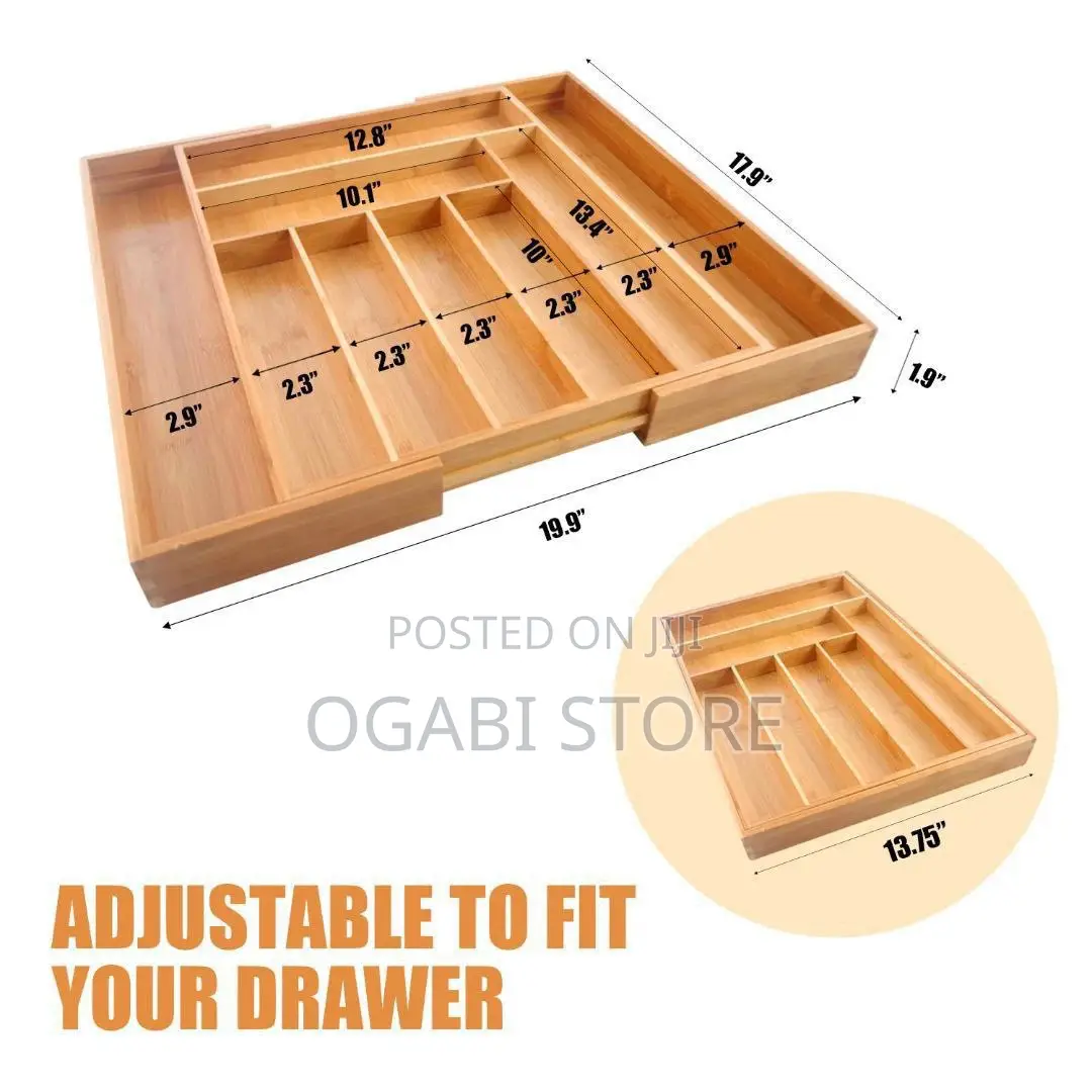 Wooden Extendable Cutlery Rack