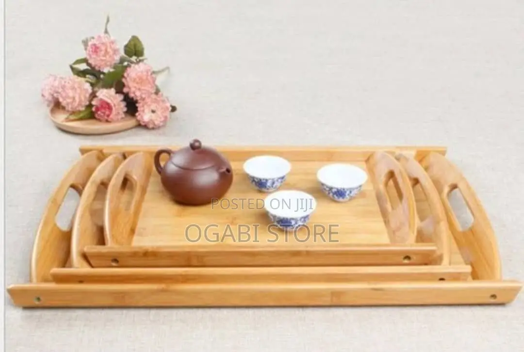 3in1 Square Bamboo Tray Set