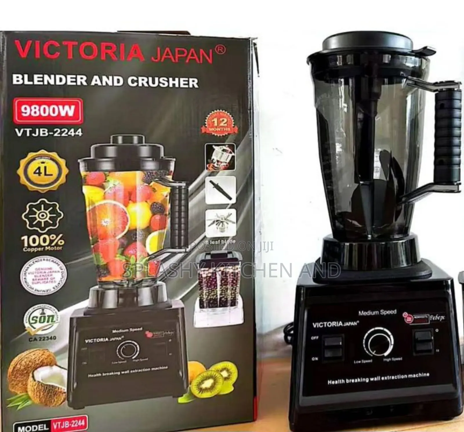 Victoria Japan Blender and Crusher 4liter 9800w-Extra Mill Jar 9800w