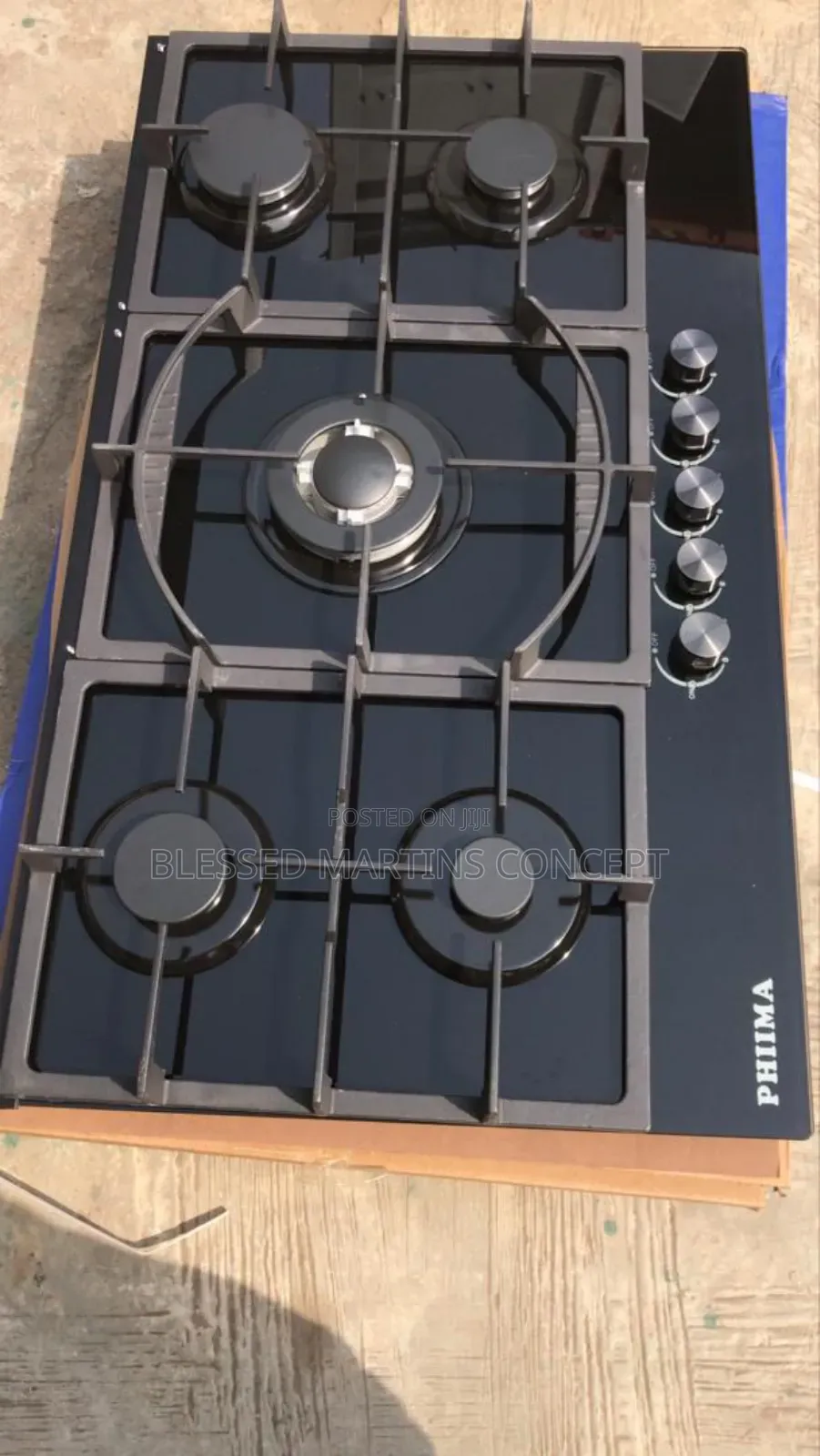 90 Cm 5 Ways Burner Gas Cooker. Brand Phiima. German Standard