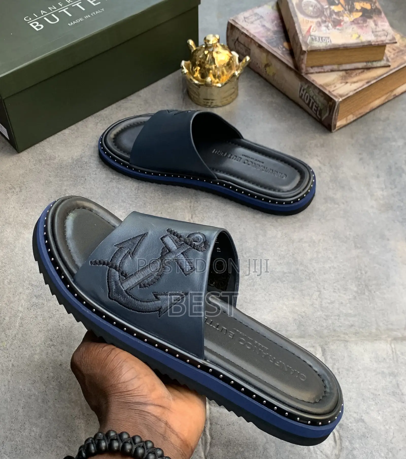 Italian Men's Luxury Slippers Pure Leather