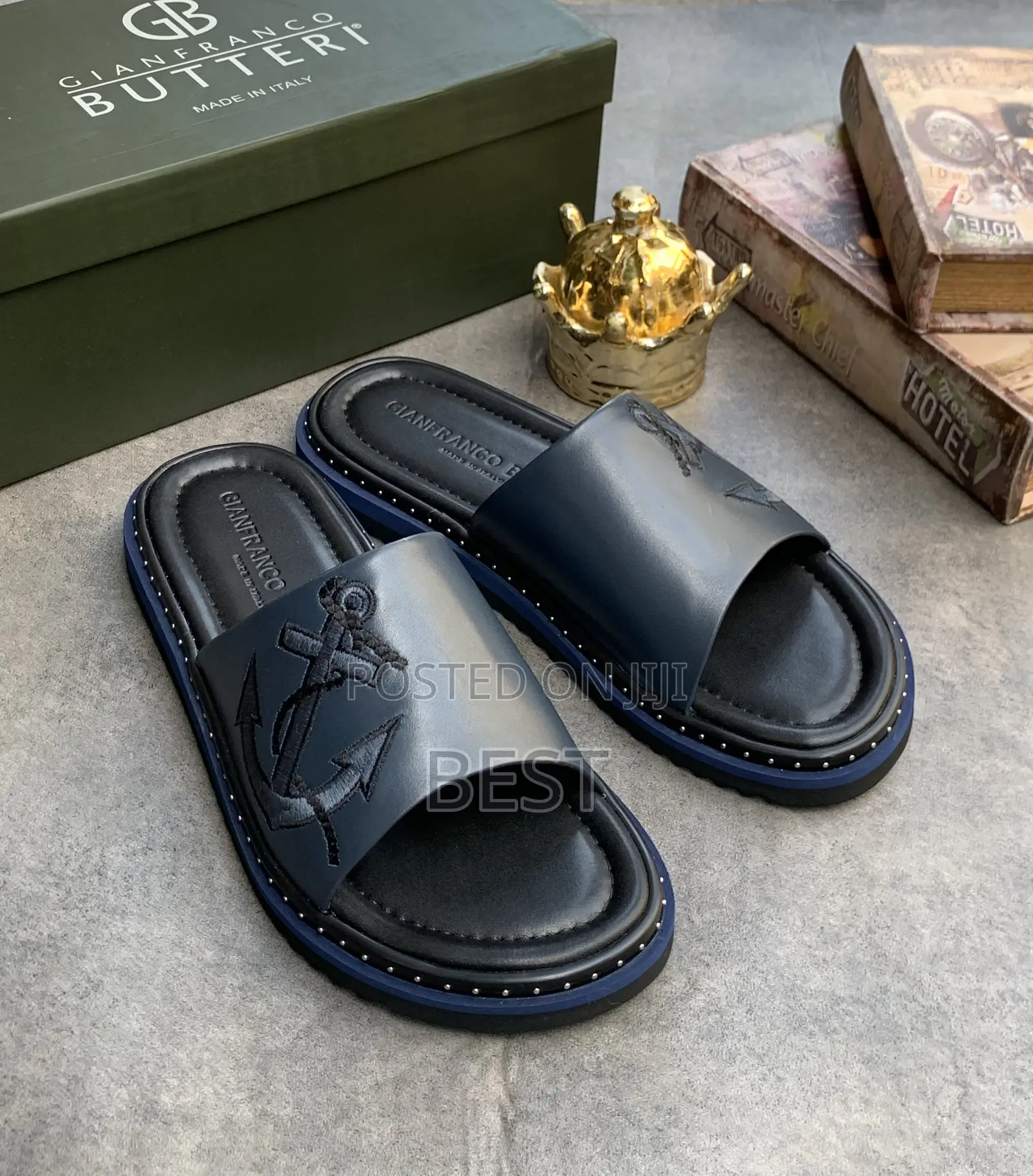 Italian Men's Luxury Slippers Pure Leather