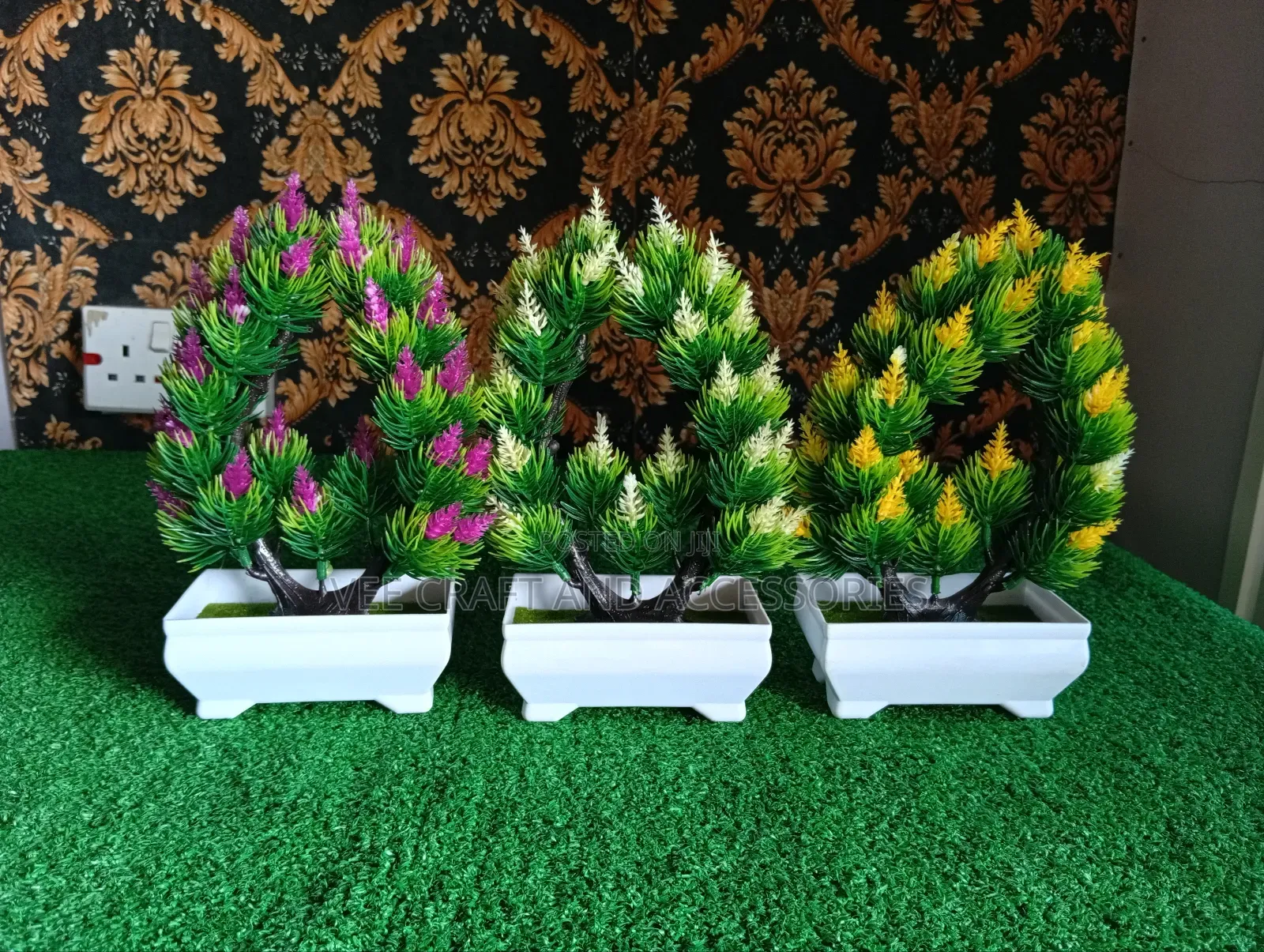 Artificial Potted Flowers With Free Gift