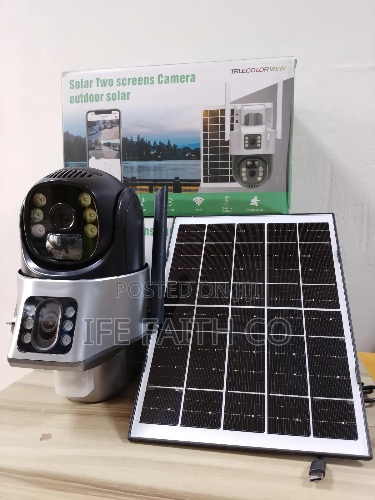 Cc Tv Solar Two Screens Camera Outdoor Solar