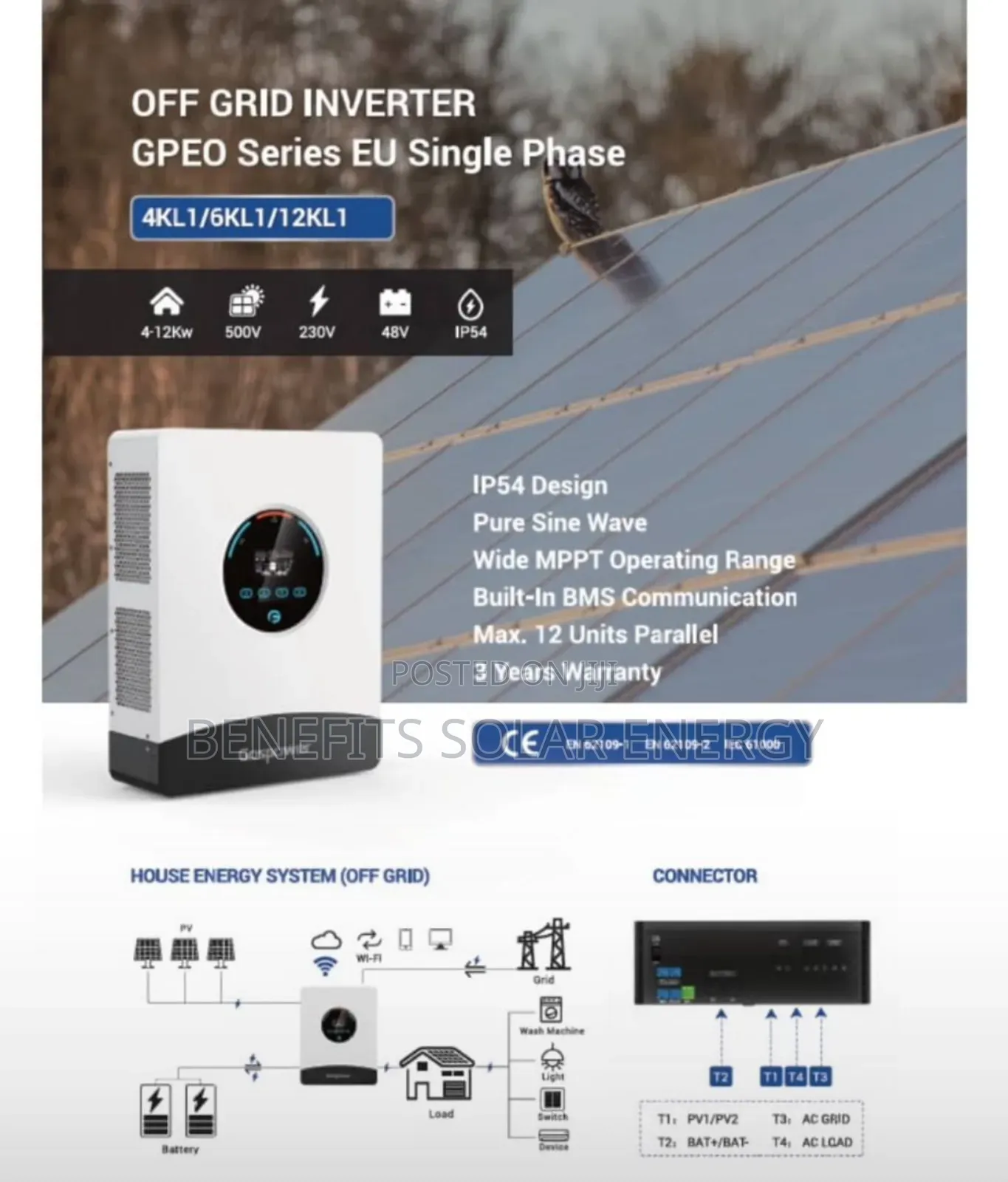 6kva 48v Gospower Hybrid Inverter