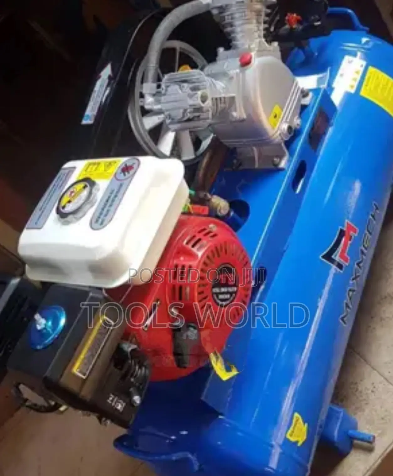 Maxmech 100l Petrol Air Compressor Powerful 6.5hp Industria Grade Unit