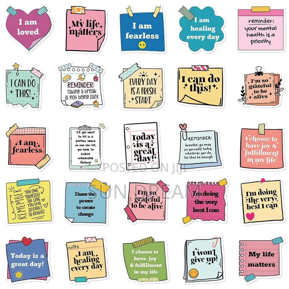 50 Pieces Stickers Home Decoration Self-Confidence Wall Stickers