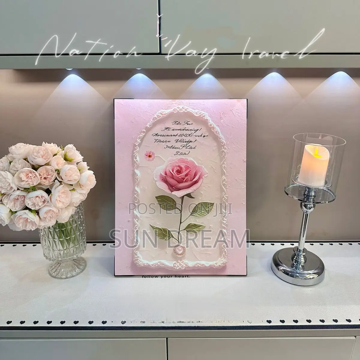2 in One Arts Rose Art Home Decoration Wall Painting Art Picture