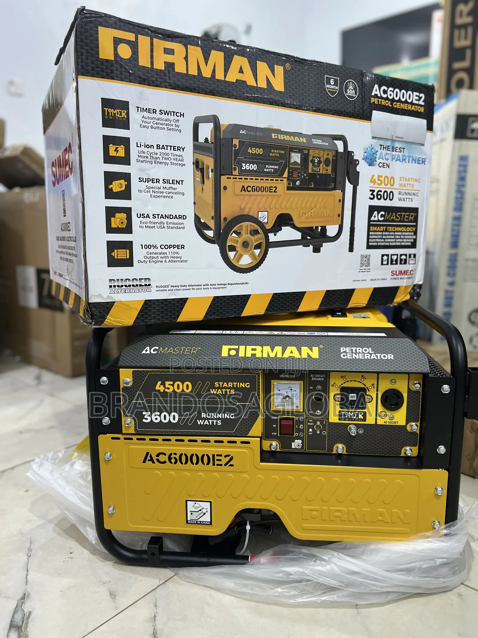Firman Eco8990es 6.0kva Key Start Generator – Silent Operation