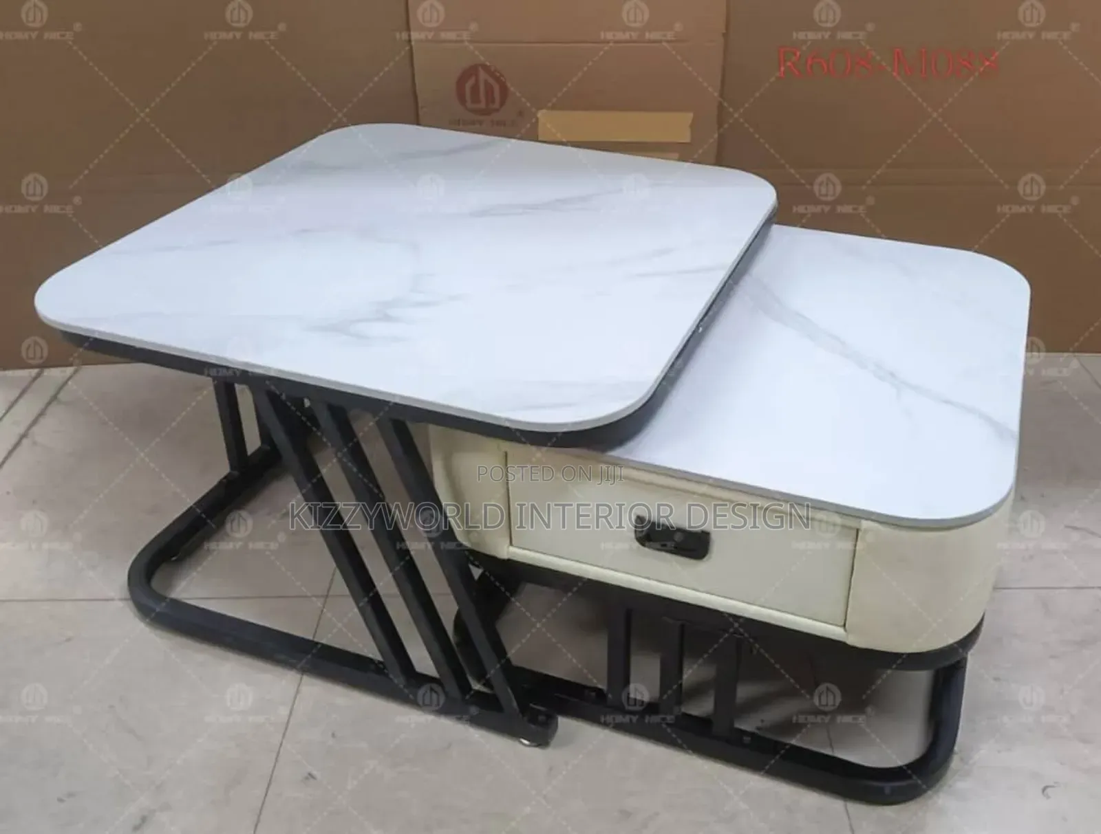 Luxurious 1+1 Center Table With Drawer.