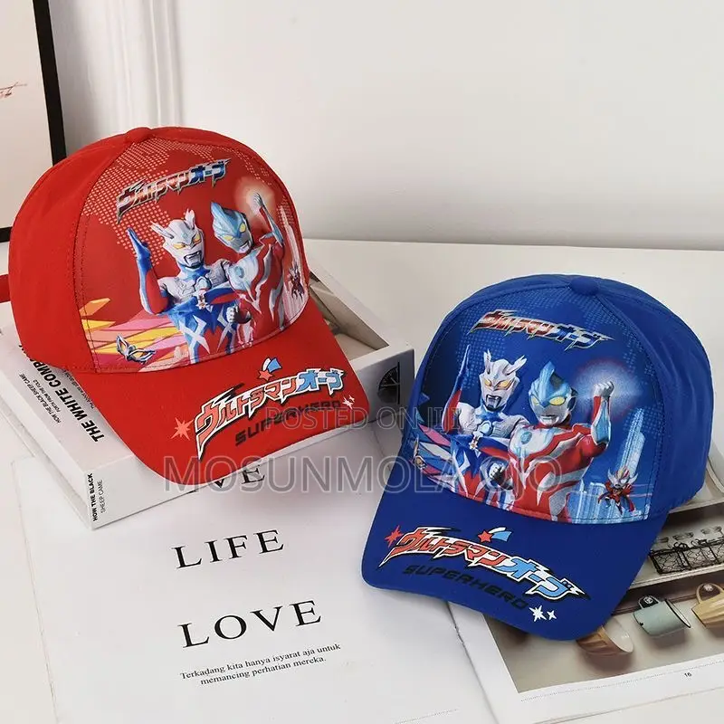 3d Ultraman Superhero Blue Kids Cap