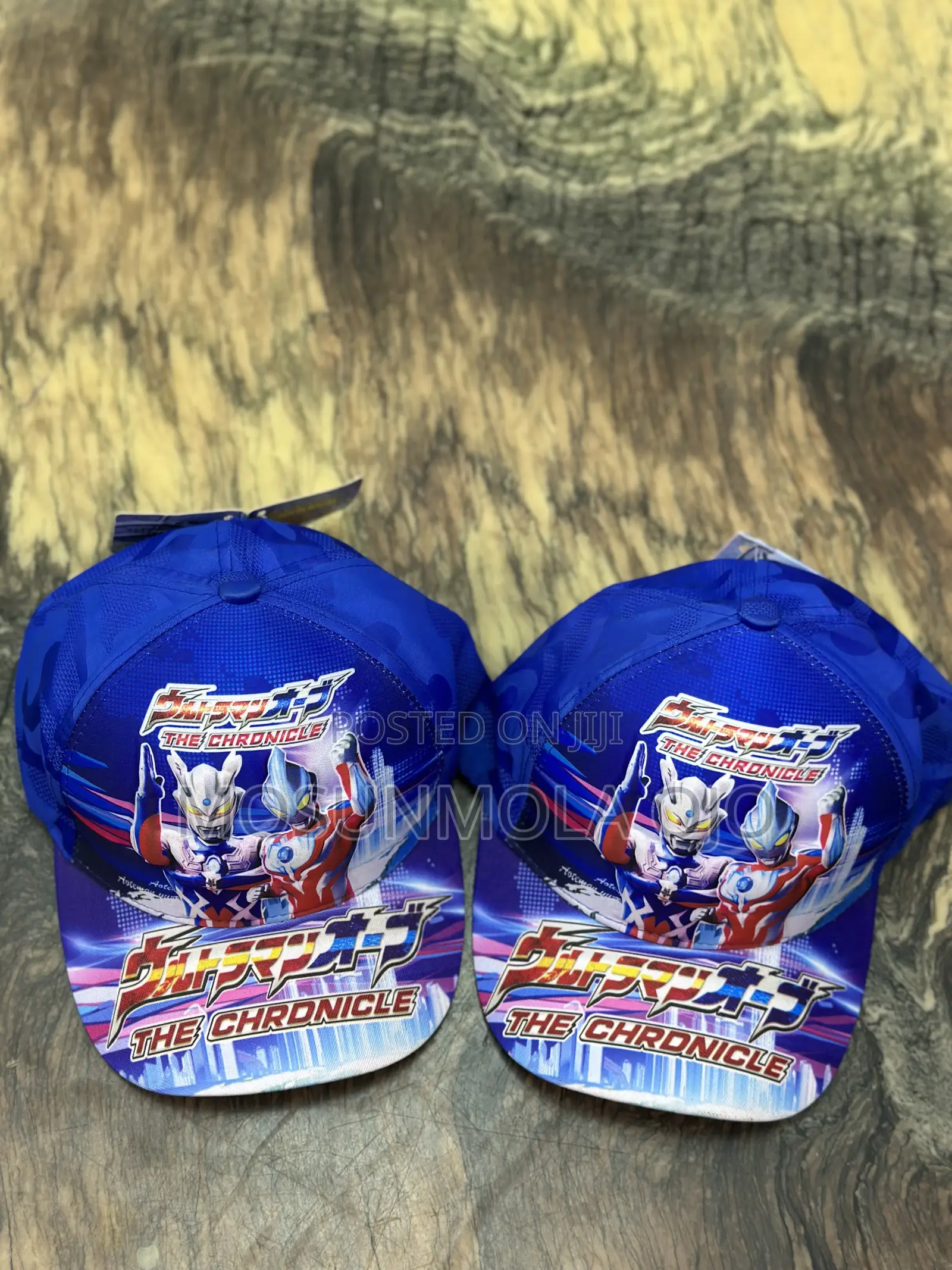 3d Ultraman Superhero Blue Kids Cap