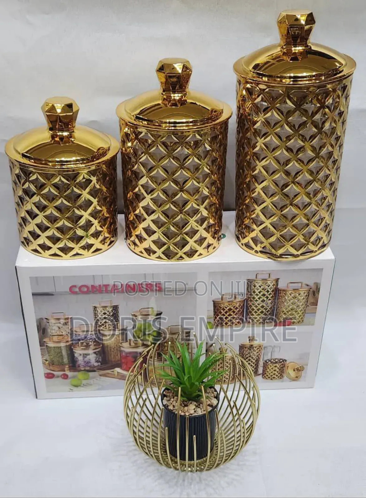 3pcs Luxury Airtight Food Storage Canister.