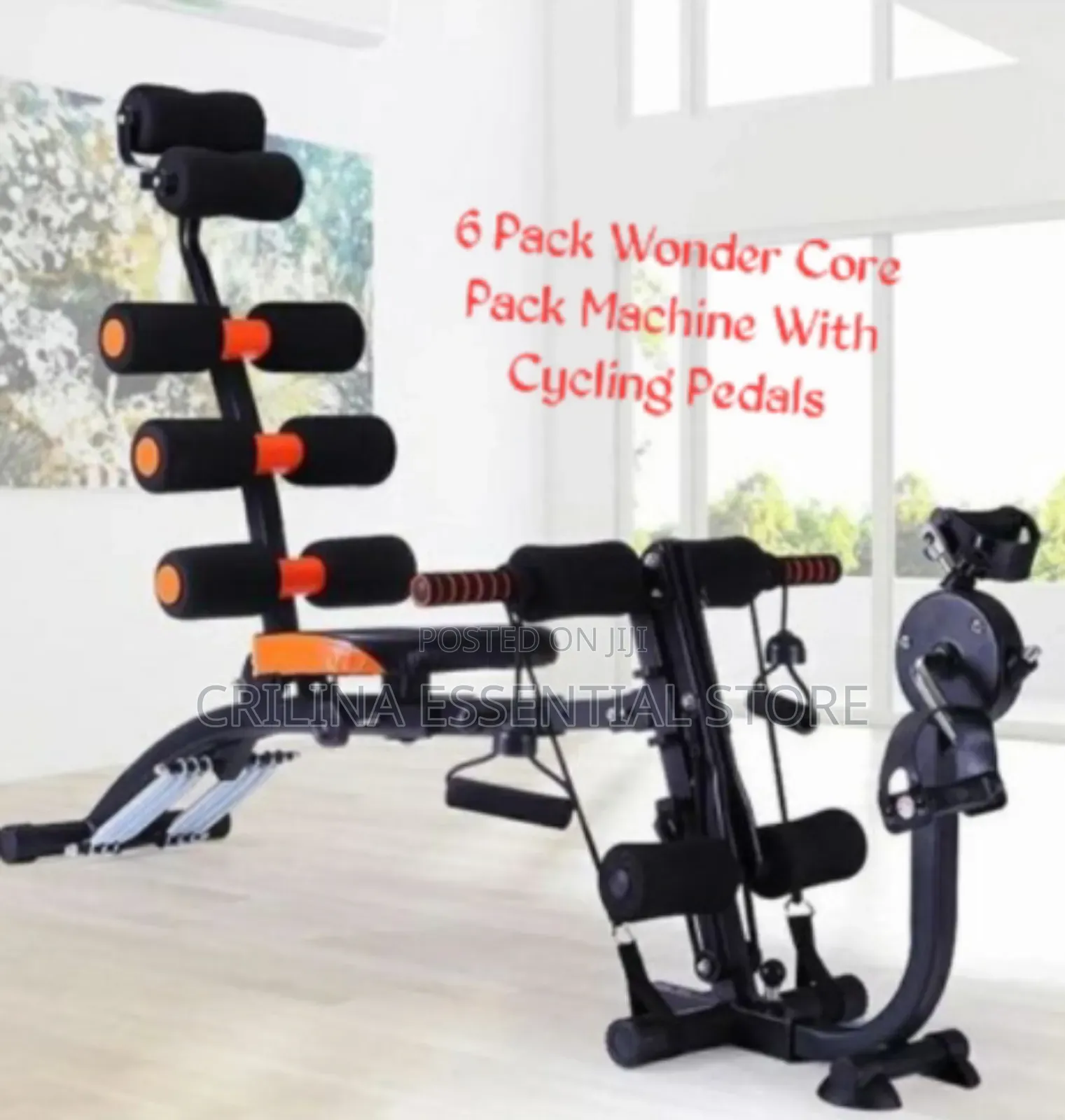 6 Pack Wonder Core Pack Machine With Cycling Pedals Ropes