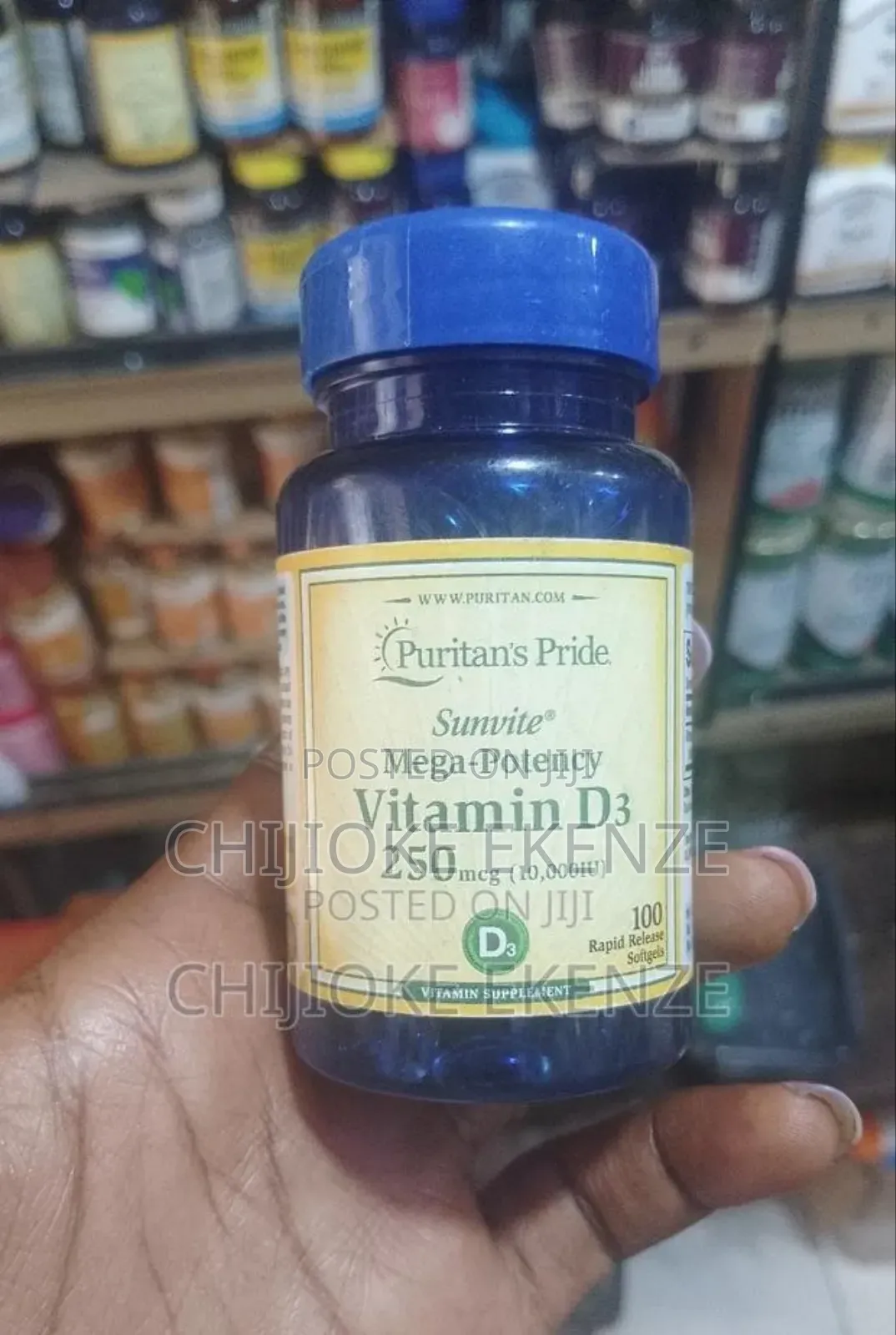 Puritans Pride Mega Potency Vitamin D3 250mcg (10,000iu)