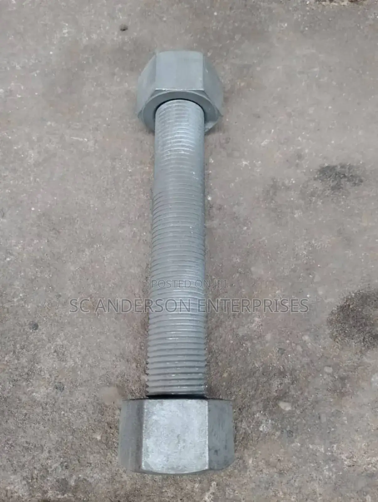 1.7/8x400 Stud Bolt and Nut Hot Dip Galvanized Available in All Sizes