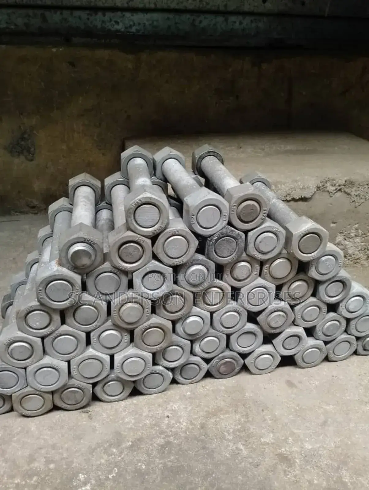 1.7/8x400 Stud Bolt and Nut Hot Dip Galvanized Available in All Sizes