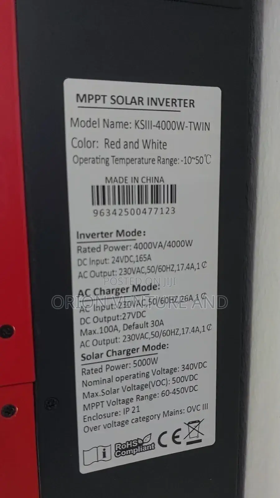 24v 4kw Dual Output Hybrid Inverter, Works Without Battery