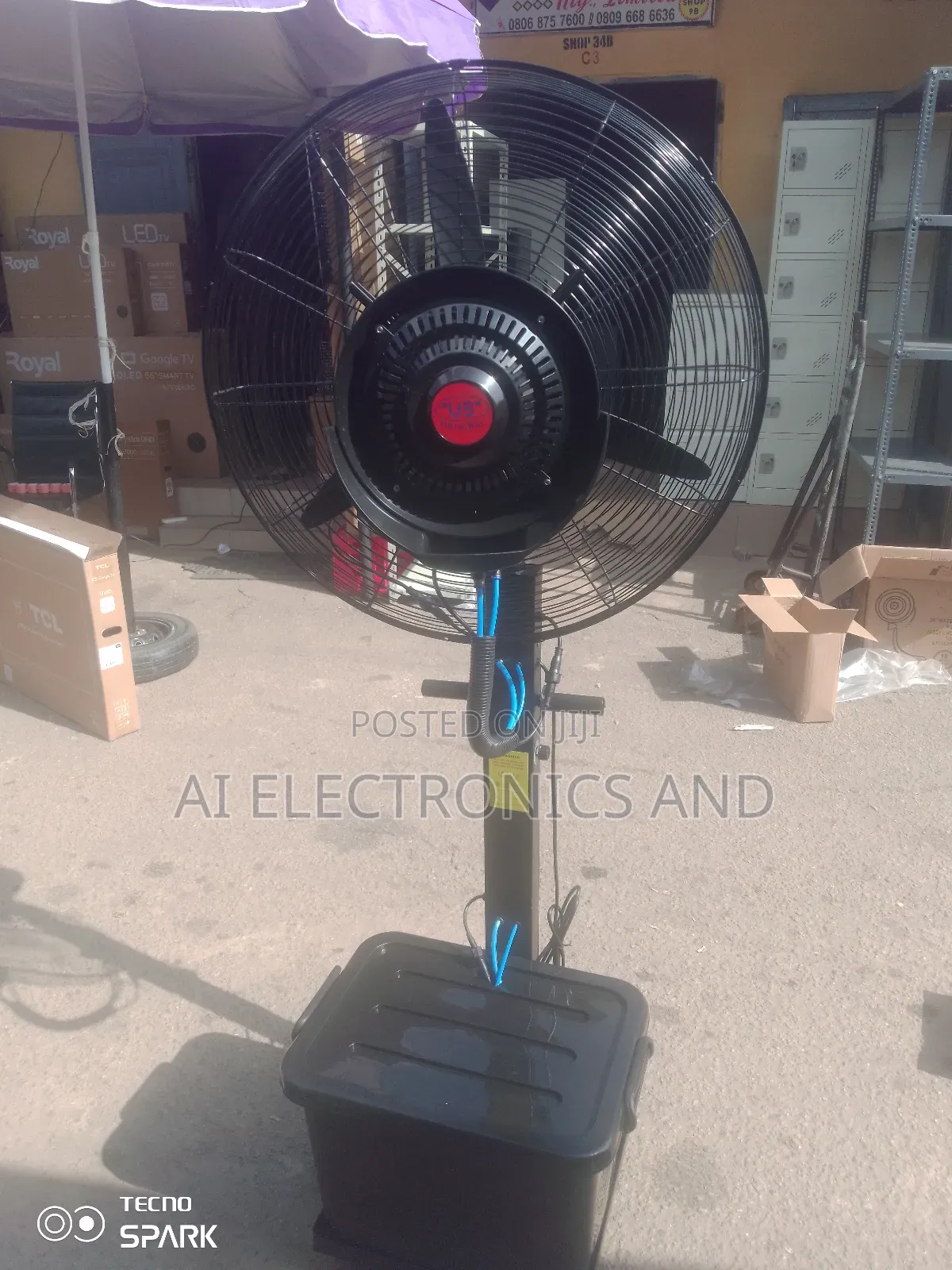 "Us" Industrial Mist Fan Black Color