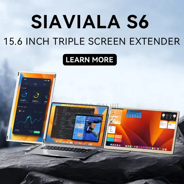 15.6 Inch Triple Display Screen Extender. Ultra Slim Portable Monitor