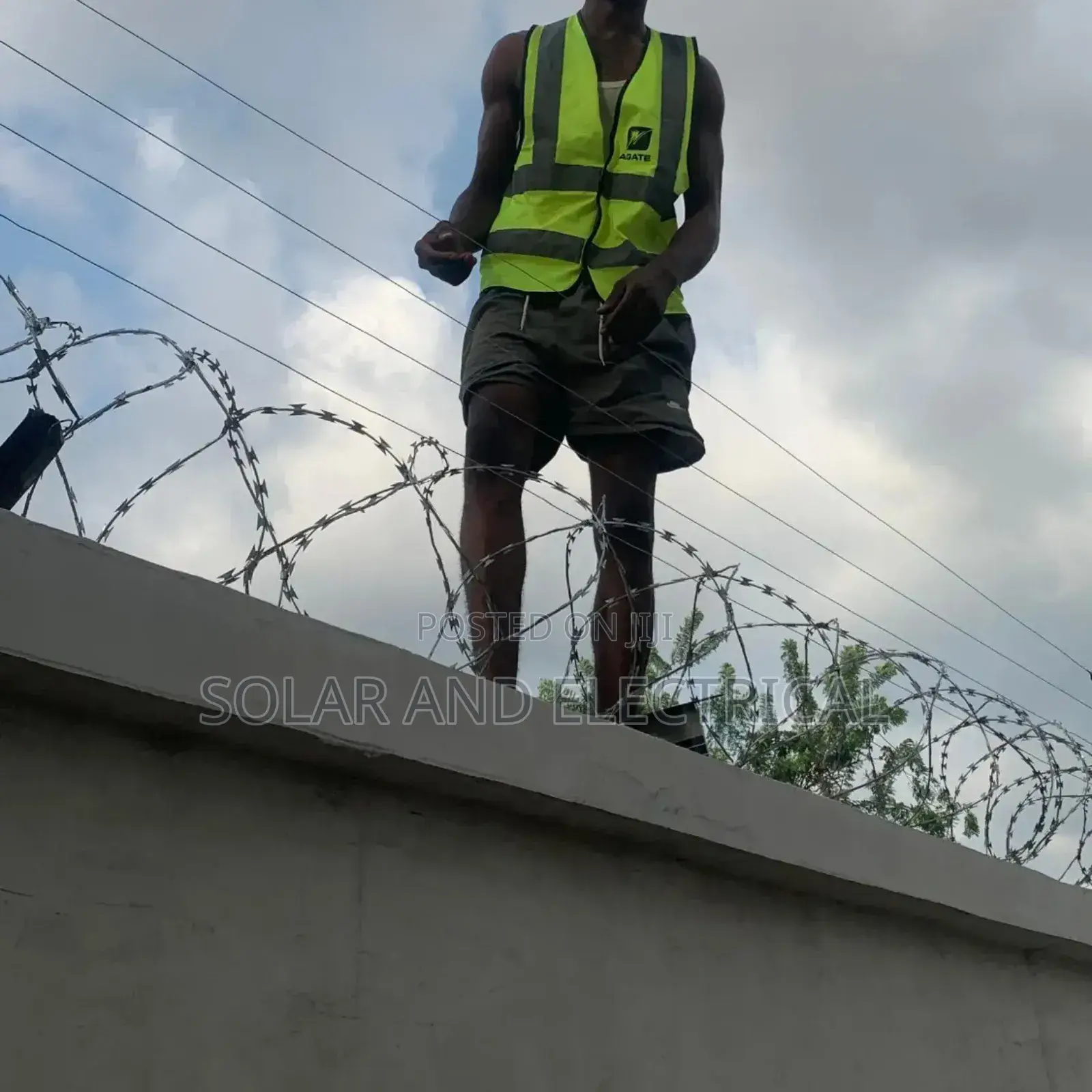 Electric Fence Installation and Barb Wire Double Protection