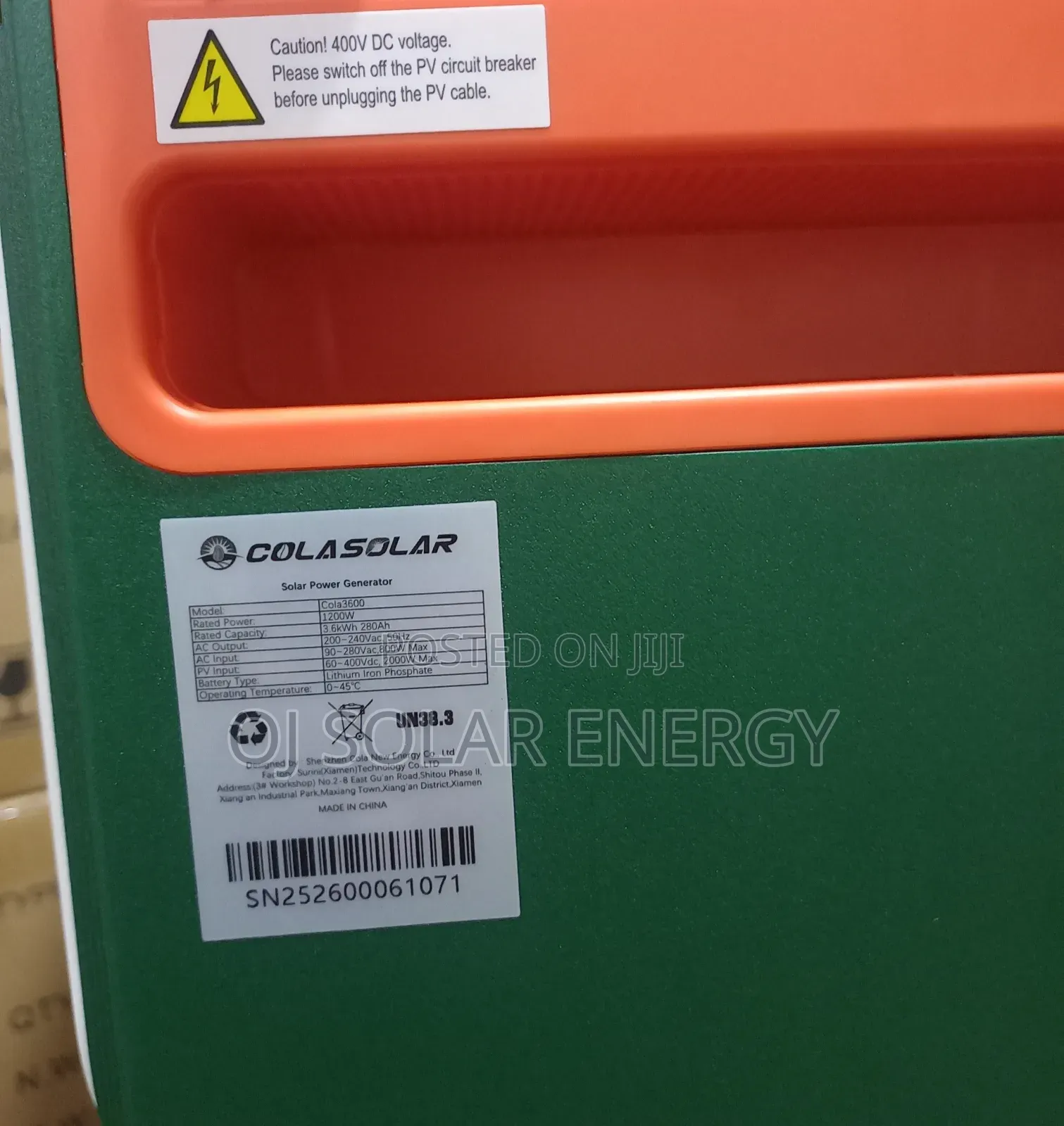 Colasolar 3.6kwh Solar Power Generator
