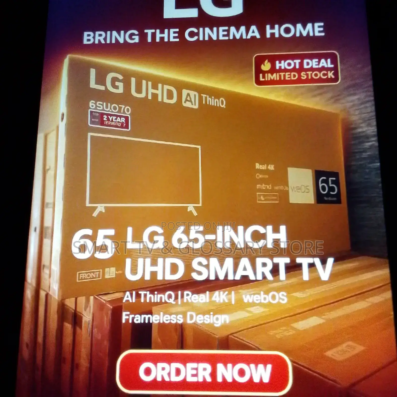 65 Inches Smart Tv With True Cinema Experience
