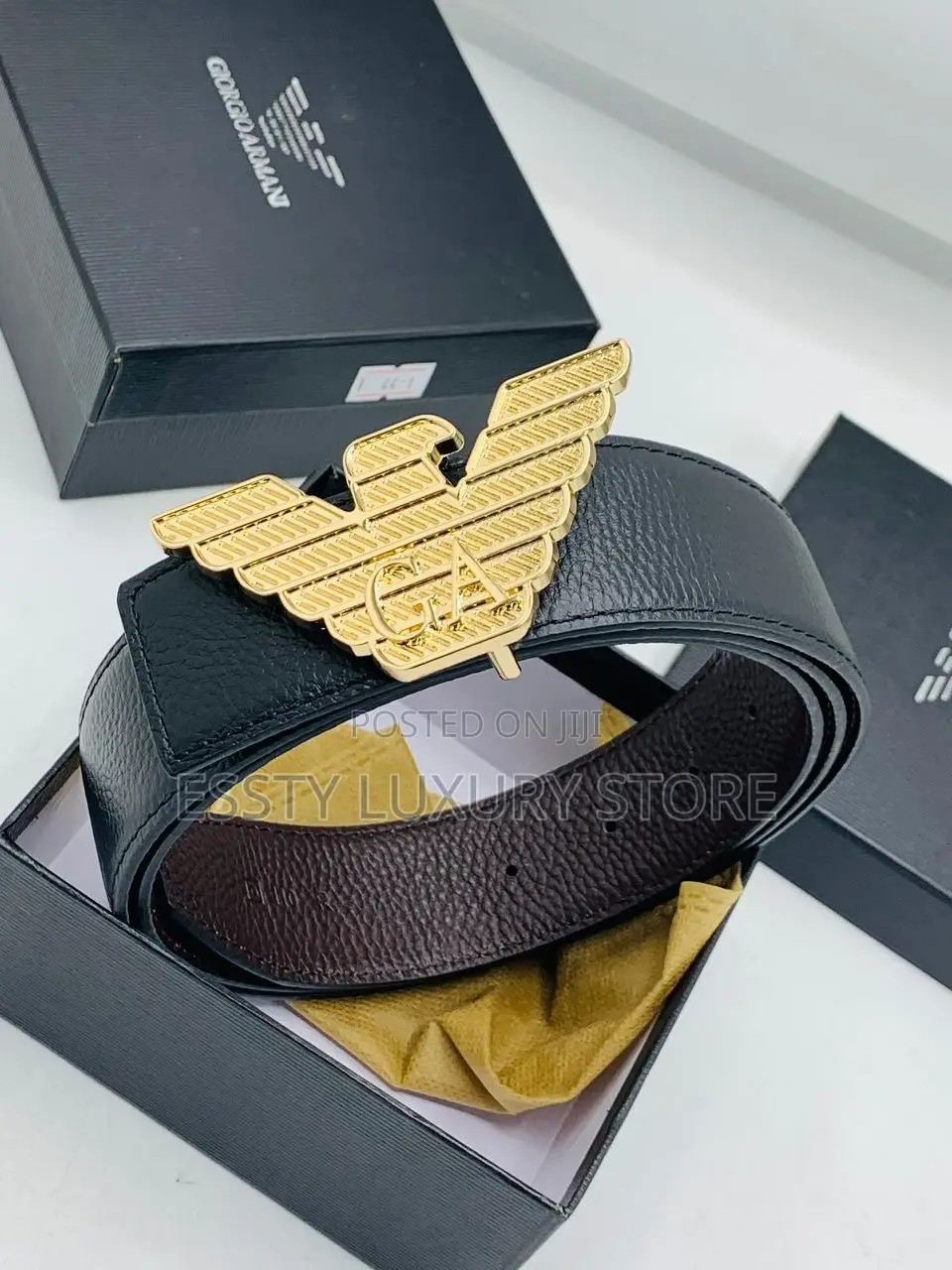 Giorgio Armani Pure Leather Waist Belt