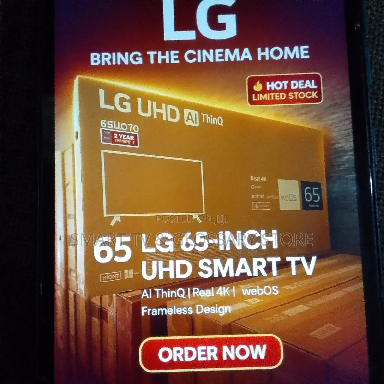 65 Inches Smart Tv With Home Dashboard Gameplay