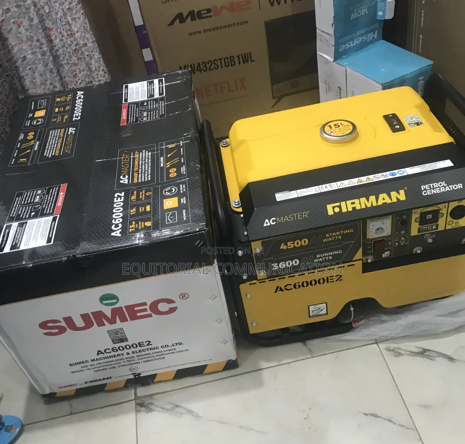 Sumec Firman Ac6000e2 – 4.5kva Peak Power