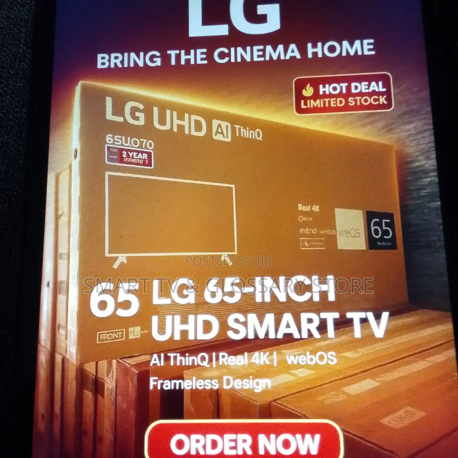 Lg 65 Inches Smart Tv True Cinema Experience With Gameplay