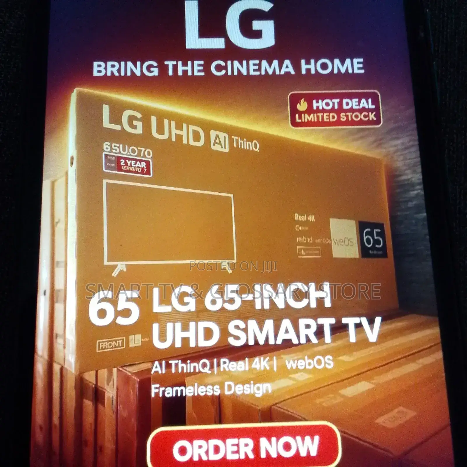 65 Inches Smart Lg Tv With Viewing Angles Ultra Stadium