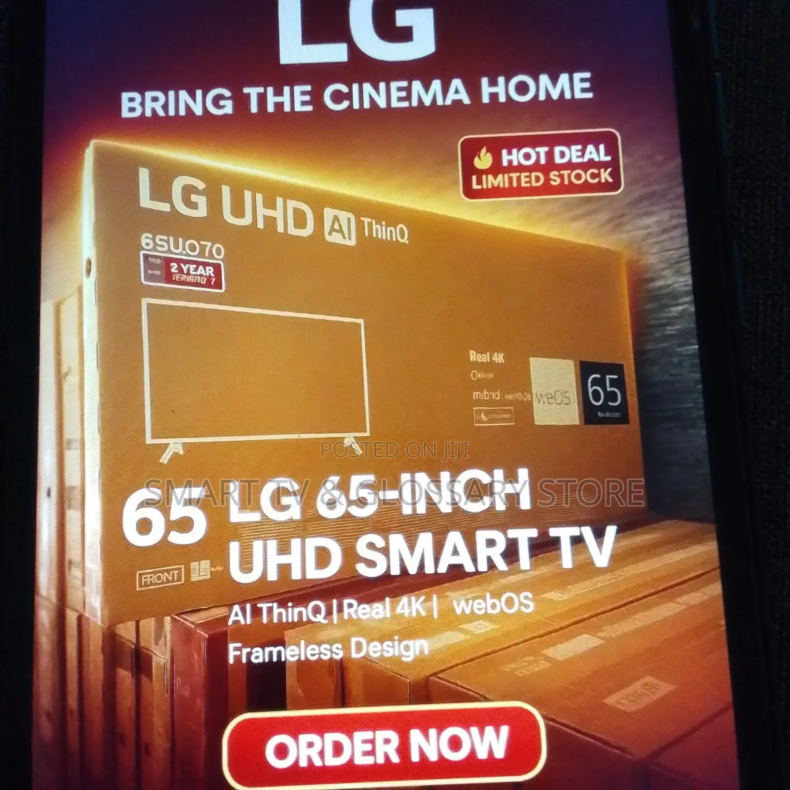 65 Inches Smart Lg Tv With Viewing Angles Ultra Stadium