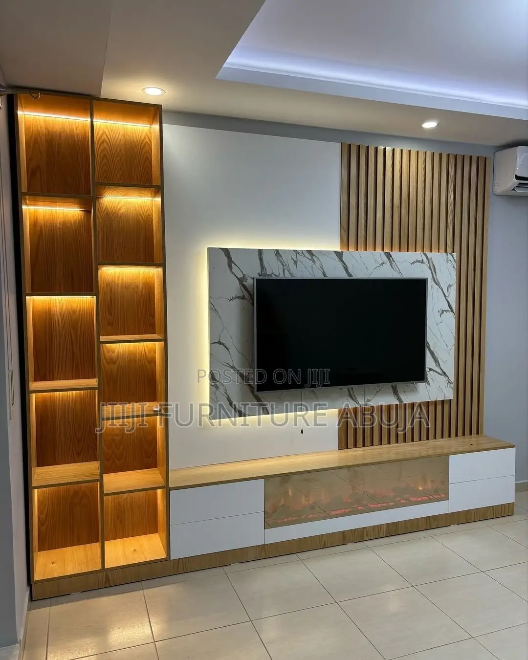Tv Stand With Lighted Shelf