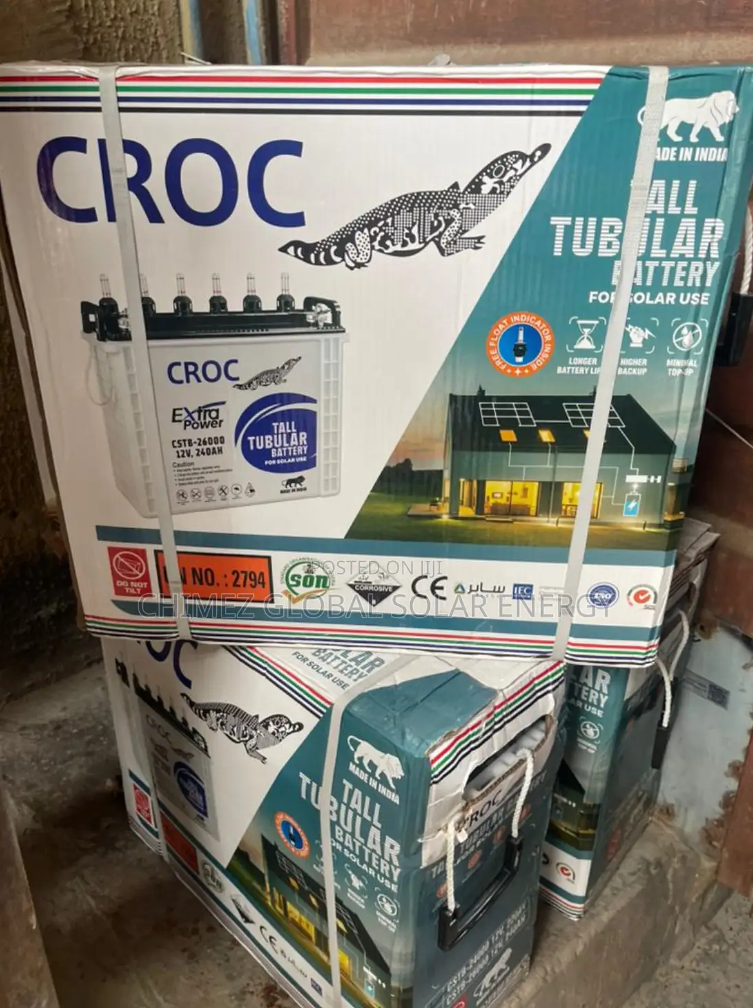 Croc Tubular Battery 240ah
