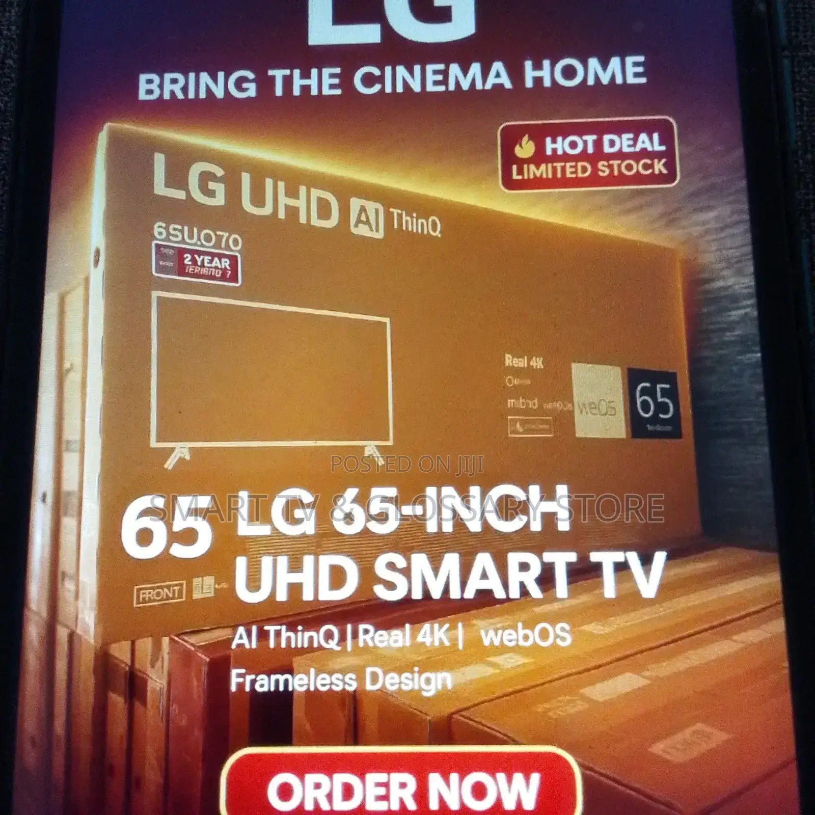 65 Smart Tv With Stunning With Sharp Contrast Ub Movie