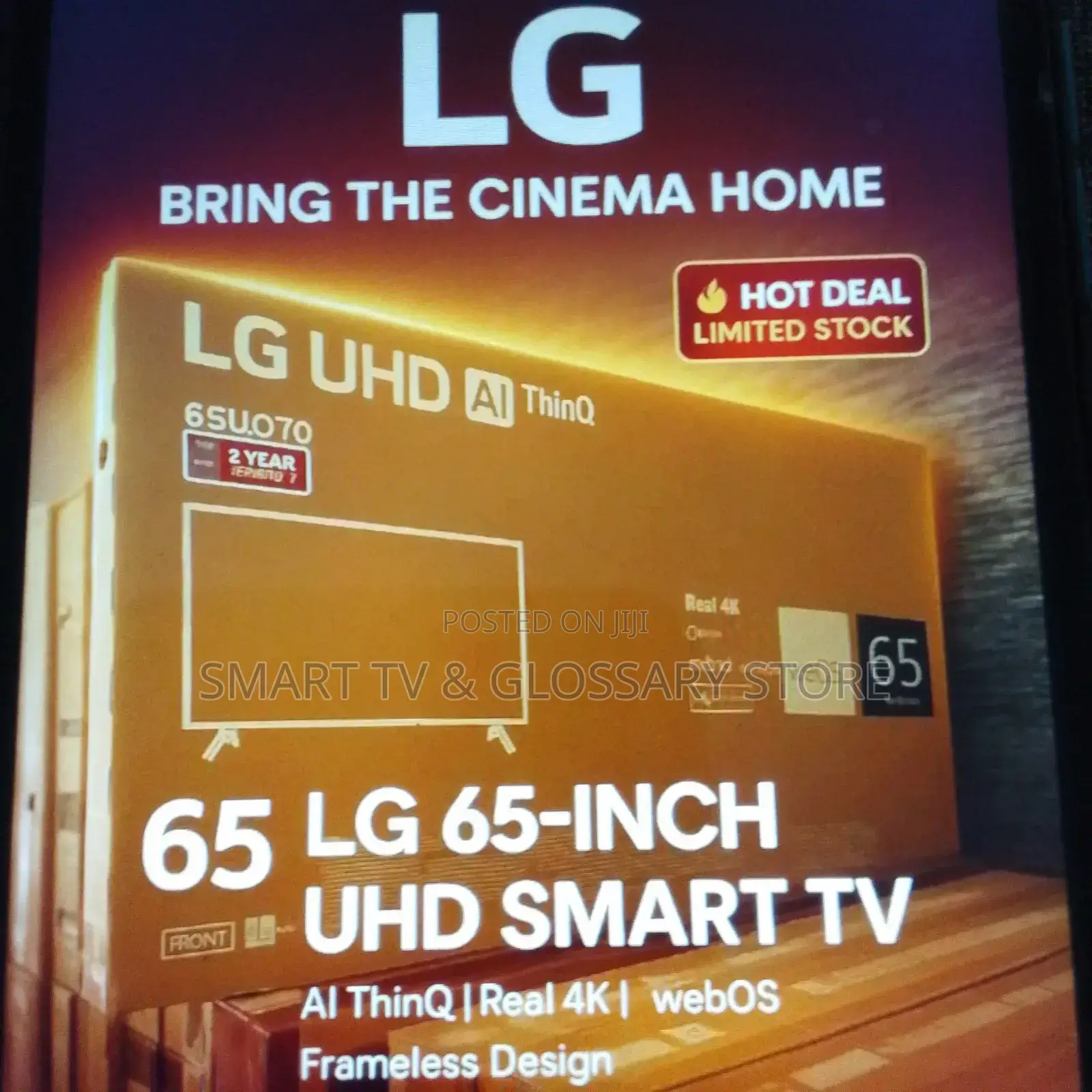 65 Smart Tv With Stunning With Sharp Contrast Ub Movie