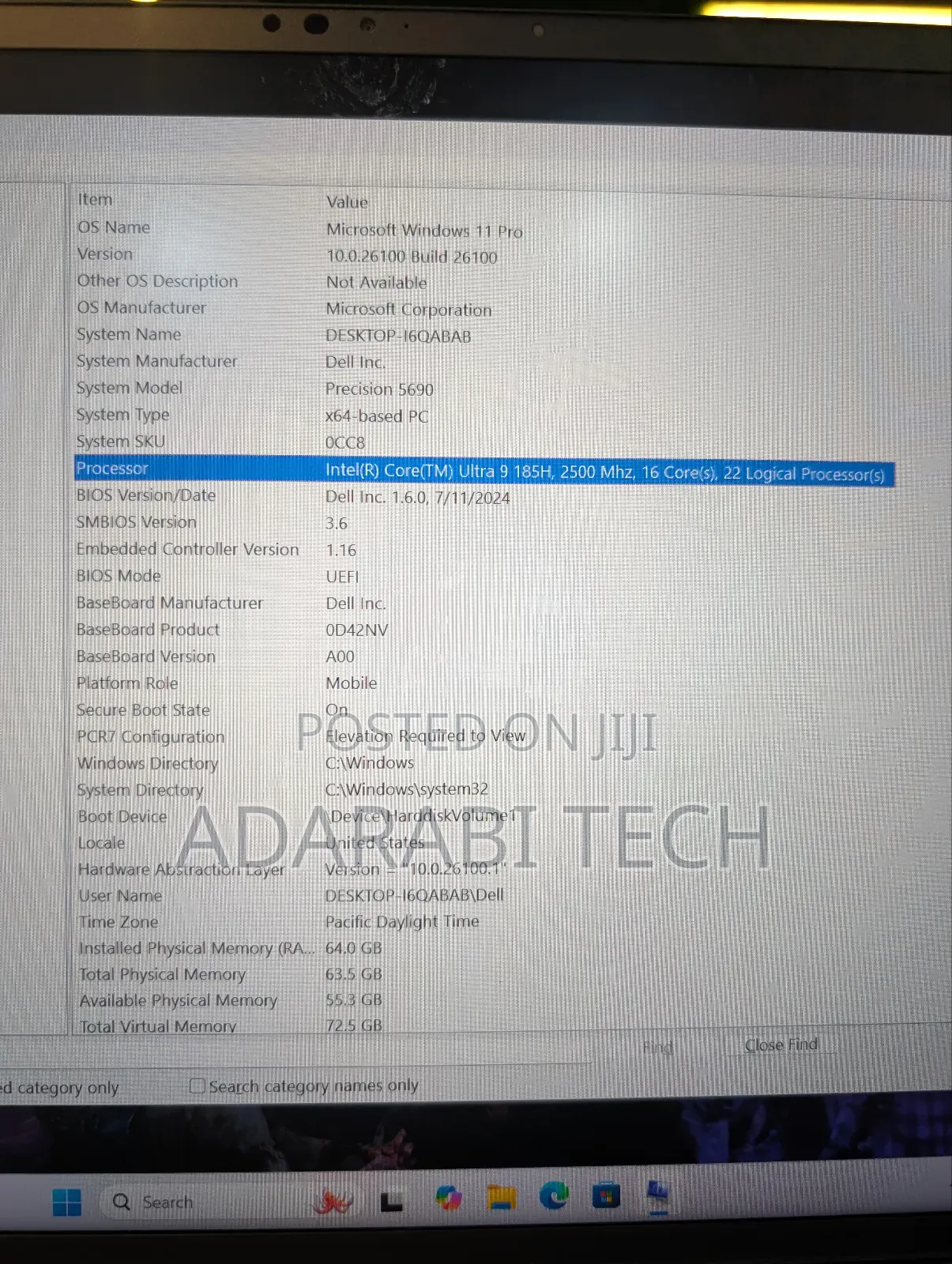 Laptop Dell Precision 5690 64GB Intel Core Ultra 9 SSD 512GB