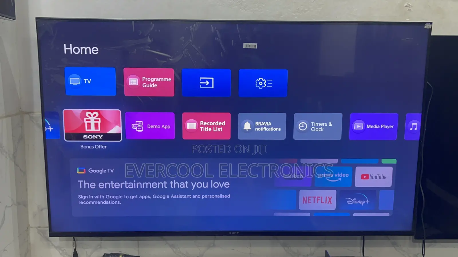 High-End 55” Sony Google Smart Tv