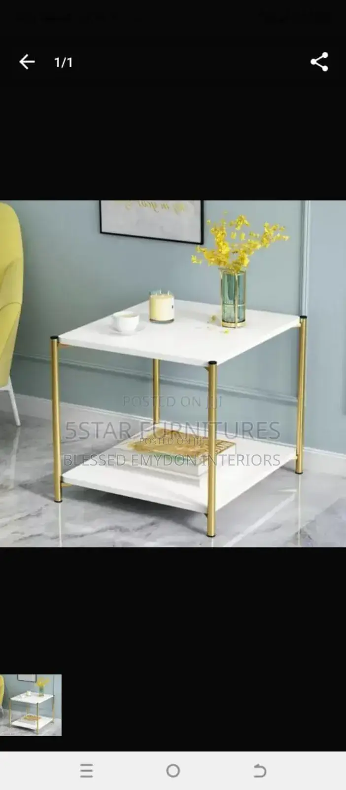 Living Room Coffee Table, Side Stool.