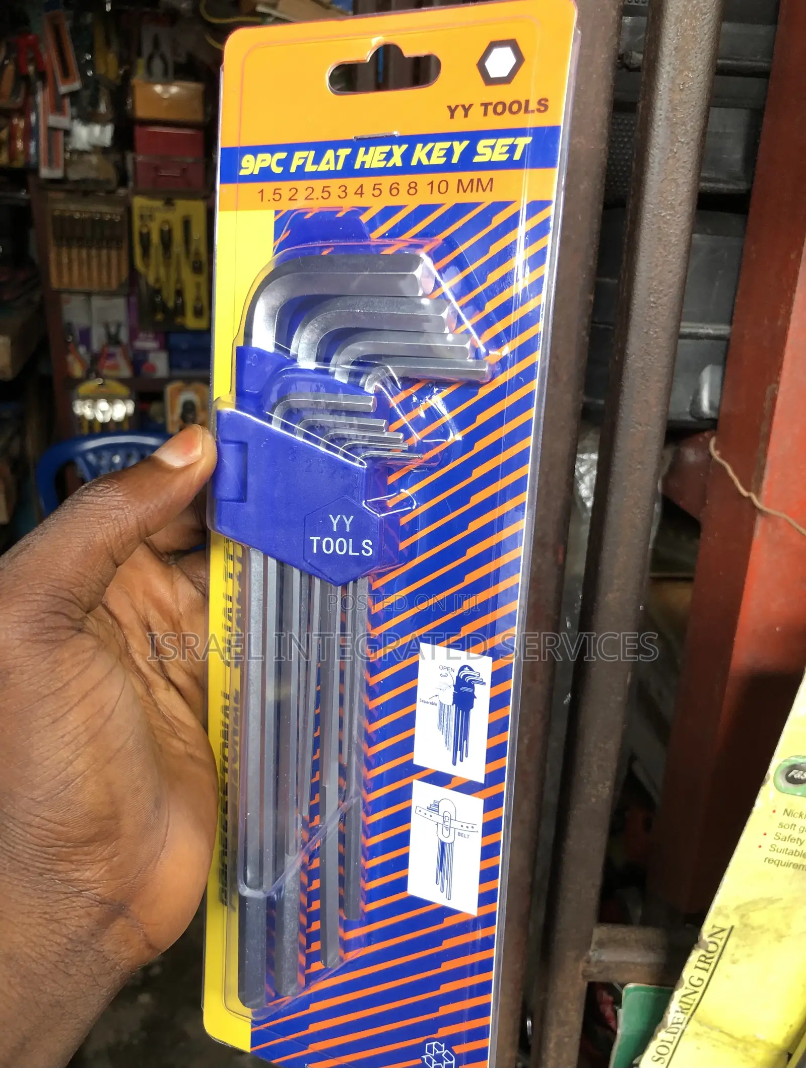 Allen Key Set 1-10mm Hex Type